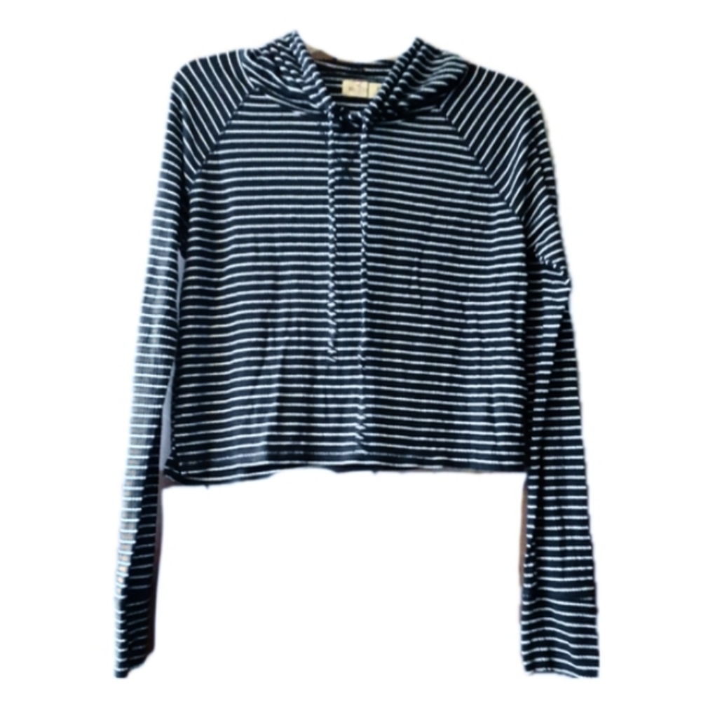 Hollister Cropped Hoodie Stripes